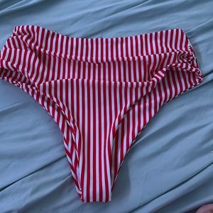 Striped bikini bottoms